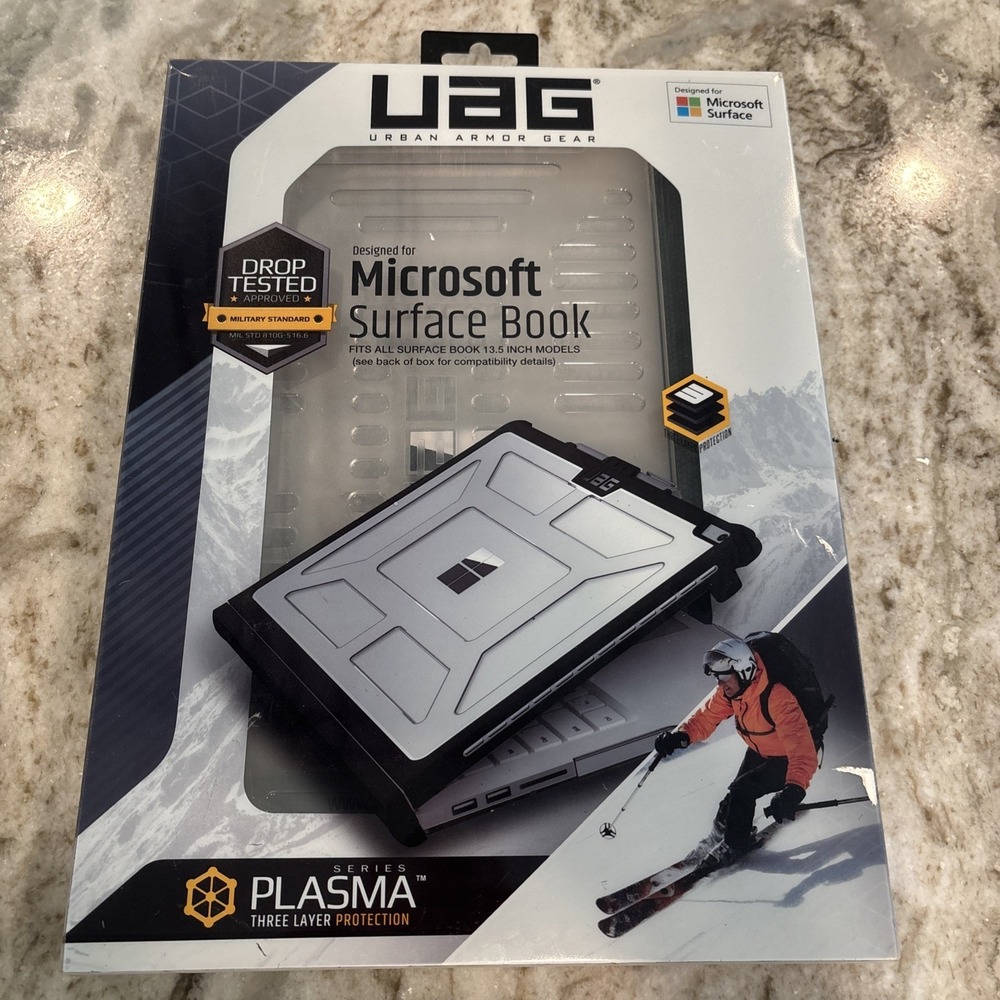 UAG Plasma Series Microsoft Surface Book 13.5 Case Ice Clear Rugged Cover NIB